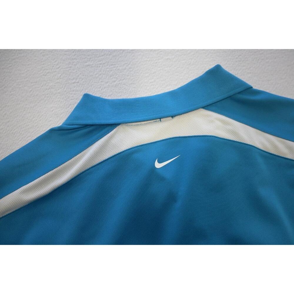 Nike Golf Polo Dri Fit Performance Blue Athletic Shirt Mens Size XL‎